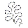 Purple Rosary with Cross Our Father beads